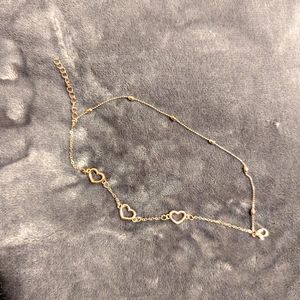 Rose Gold Heart Anklet